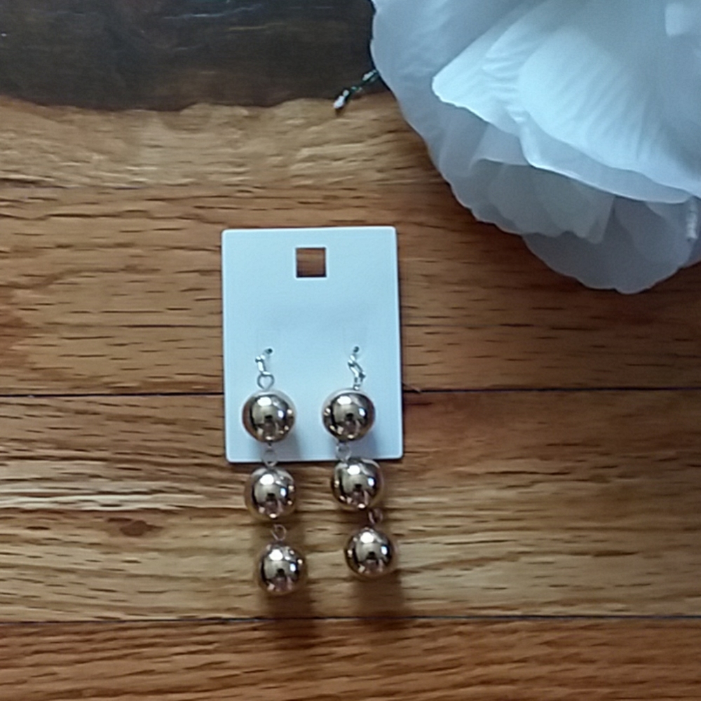 Old Navy Goldtone Ball Drop Earrings